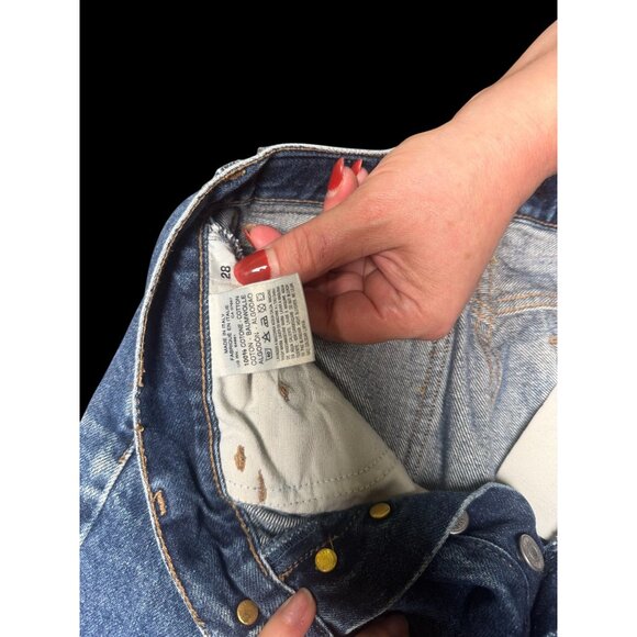 Sisley Women's Button-Fly Straight Leg Jeans, Sz 28 - Picture 5 of 9